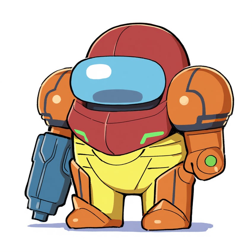 1other, among_us, arm_cannon, armor, cosplay, crewmate_(among_us), full_body, metroid