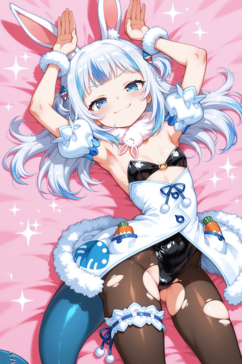 1girl, :3, absurdres, ai_art_gm, alternate_costume, animal_ear_fluff, animal_ears, armpits