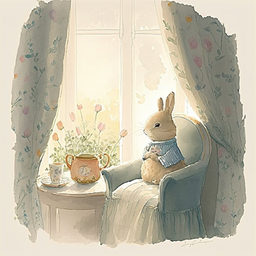 animal, animal_focus, artist_request, bad_link, border, chair, cup, curtains