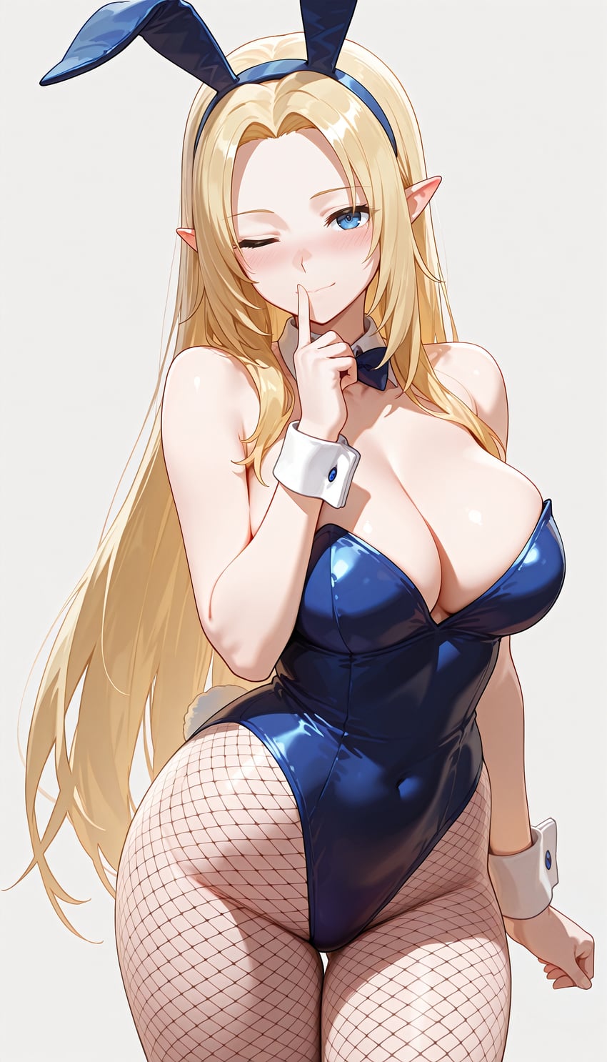 1girl, absurdres, alpha_(kage_no_jitsuryokusha_ni_naritakute!), animal_ears, arm_at_side, bare_arms, bare_shoulders, blonde_hair