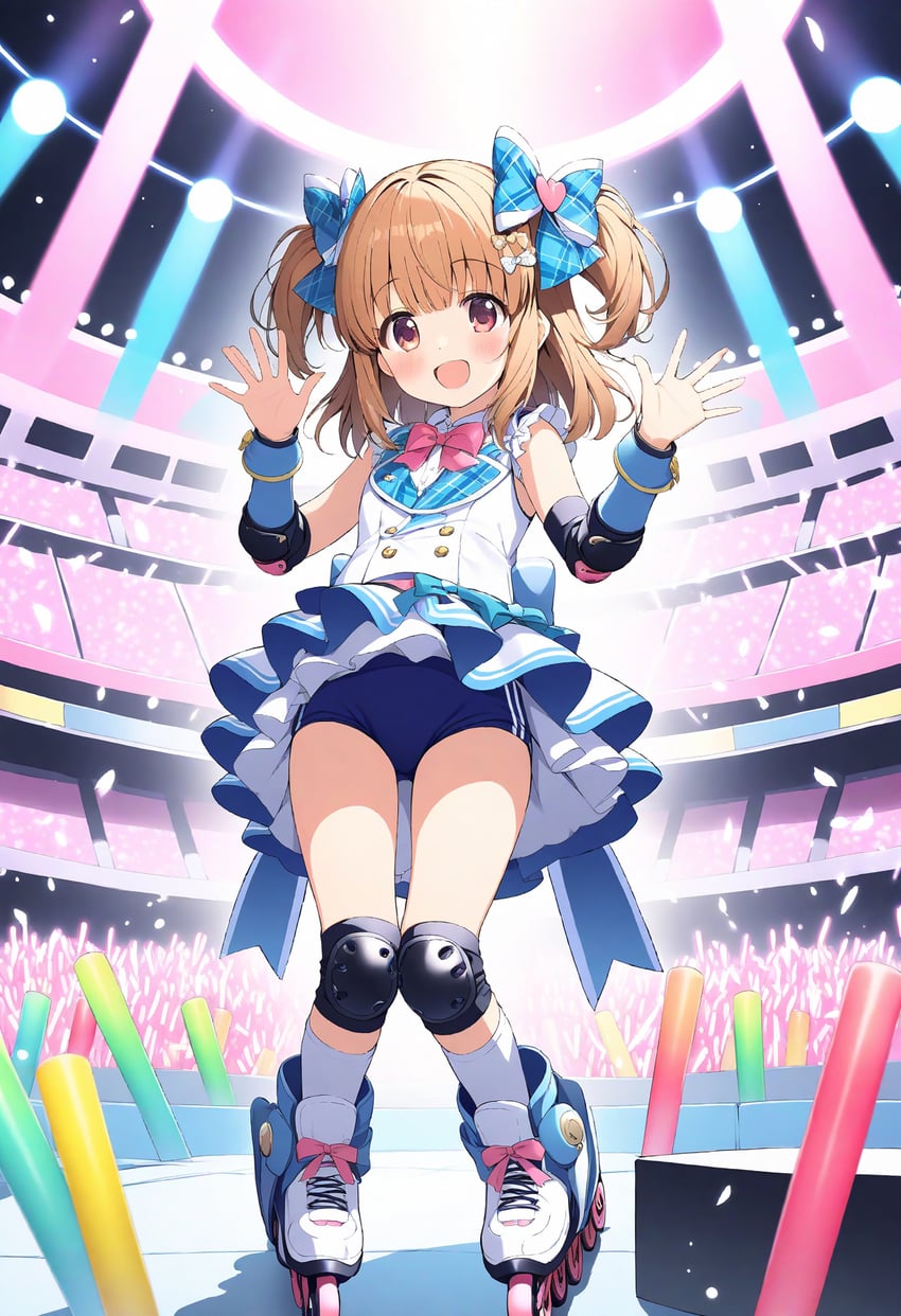 1girl, artist_request, bad_hands, brown_hair, buruma, error, extra_finger, full_body