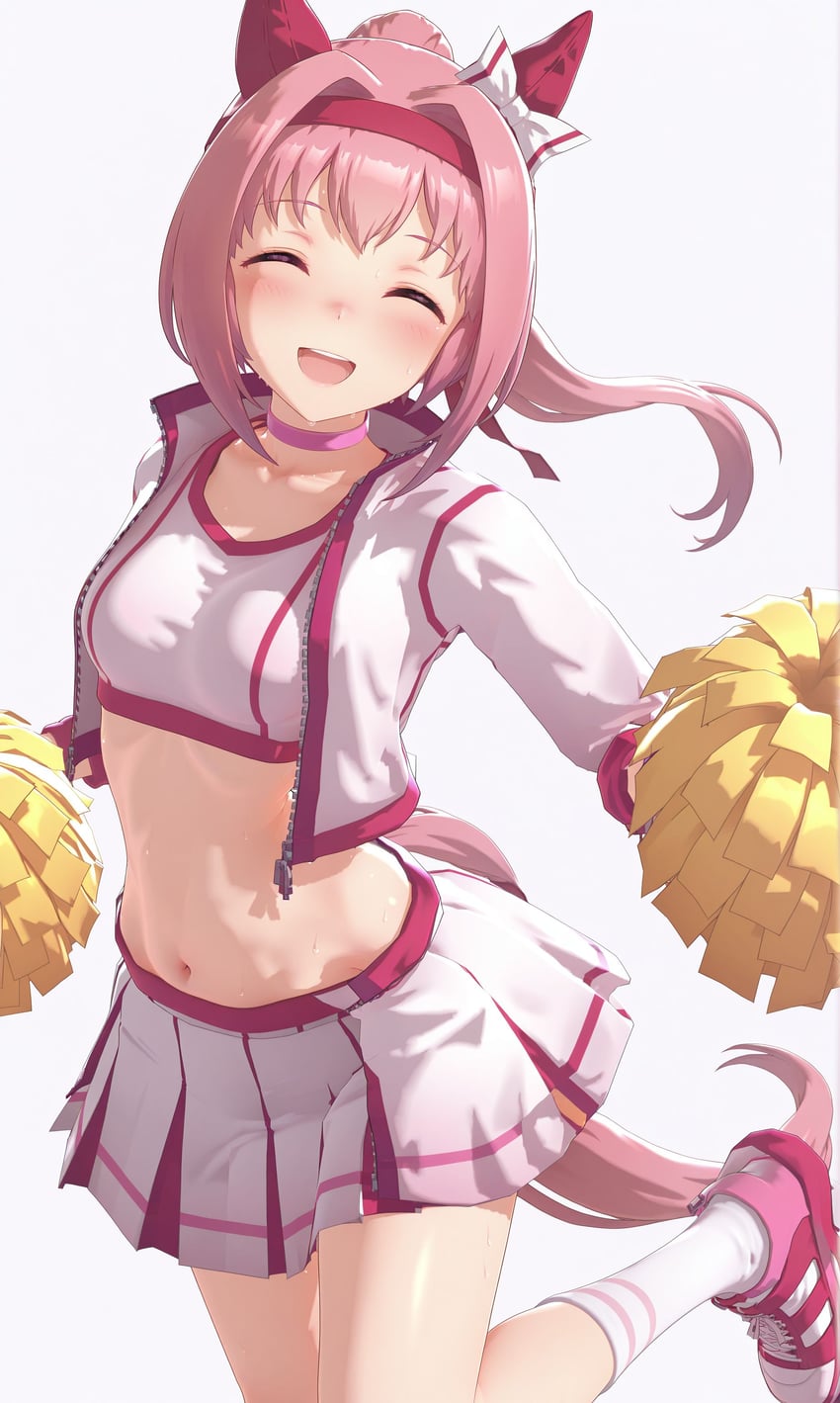 1girl, :d, ^_^, absurdres, alternate_costume, animal_ears, blush, bow