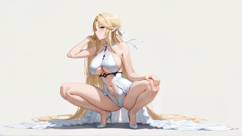 1girl, absurdres, azur_lane, bare_arms, blonde_hair, blue_eyes, breasts, brest_(azur_lane)