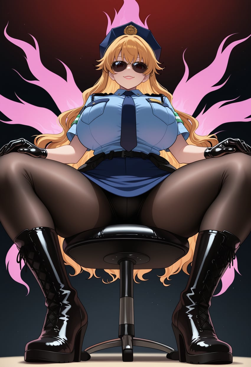 1girl, alternate_costume, bangs, belt, black_belt, black_footwear, black_gloves, black_pantyhose