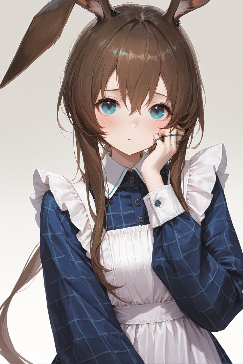 1girl, absurdres, alternate_costume, amiya_(arknights), animal_ear_fluff, animal_ears, apron, arknights