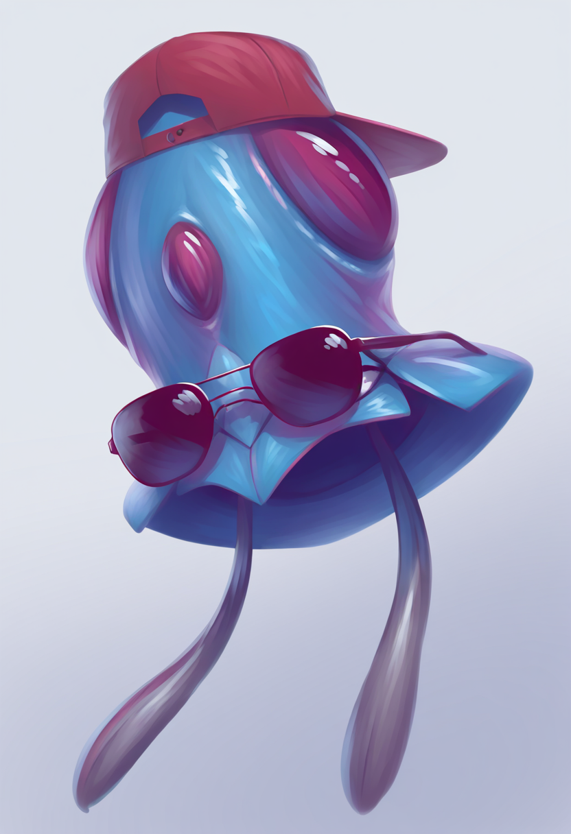 baseball_cap, citronlegacy, full_body, glasses, hat, lora, no_humans, pokemon