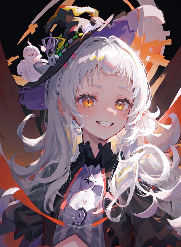 1girl, bangs, blunt_bangs, breasts, capelet, crop_top, flat_chest, grey_hair