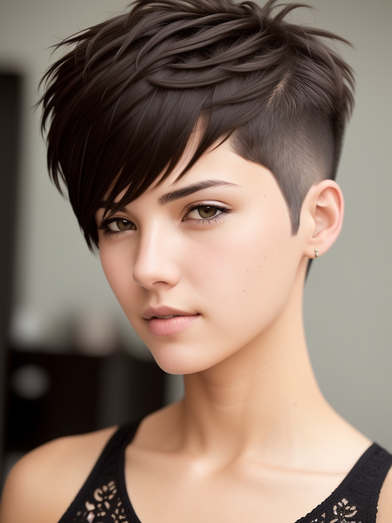 1girl, bangs, black_bra, black_eyes, black_hair, blurry, bra, brown_eyes