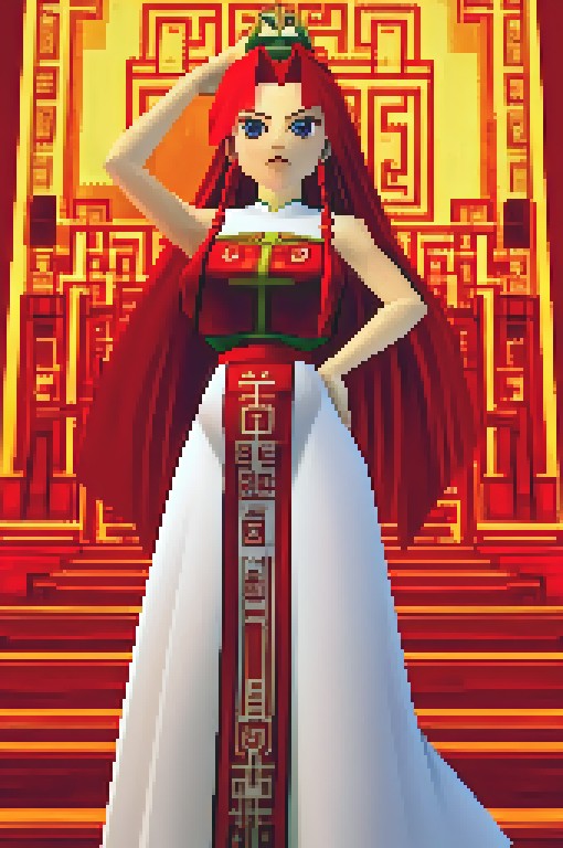 1girl, arm_up, blue_eyes, braid, chinese_clothes, dress, fake_screenshot, galawave