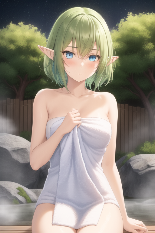1girl, bangs, bare_shoulders, blue_eyes, blush, breasts, closed_mouth, collarbone