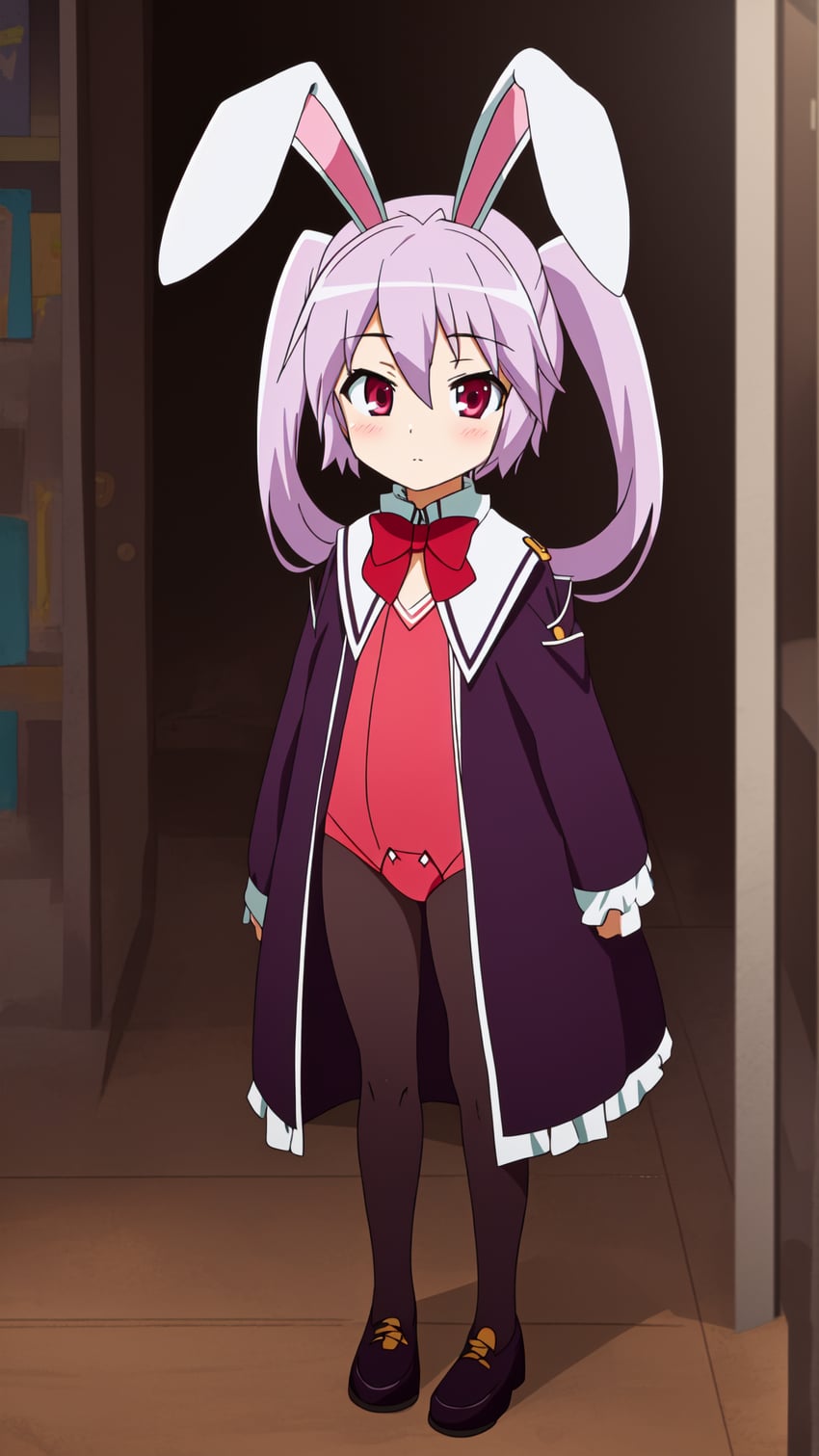 1girl, animal_ears, anime_coloring, anything_(model), bad_source, black_pantyhose, blush, coat