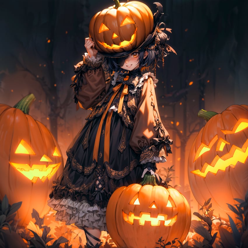 1girl, absurdres, adjusting_clothes, adjusting_headwear, arm_at_side, arm_up, bare_tree, black_bow