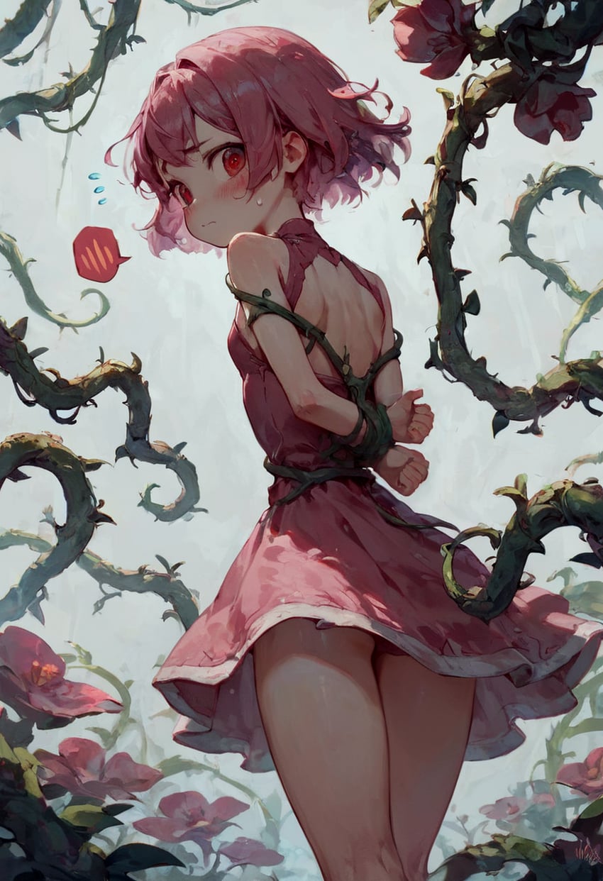 1girl, absurdres, arms_behind_back, ass, back, back_cutout, backless_dress, backless_outfit