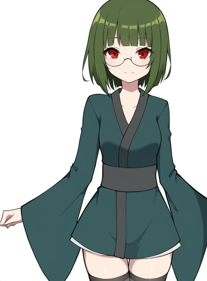 1girl, anything_(model), bangs, blunt_bangs, blush, bob_cut, breasts, closed_mouth