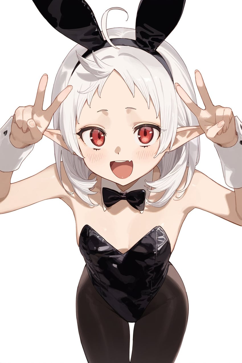 1girl, :d, ahoge, animal_ear_hairband, animal_ears, arms_up, bare_shoulders, black_bow