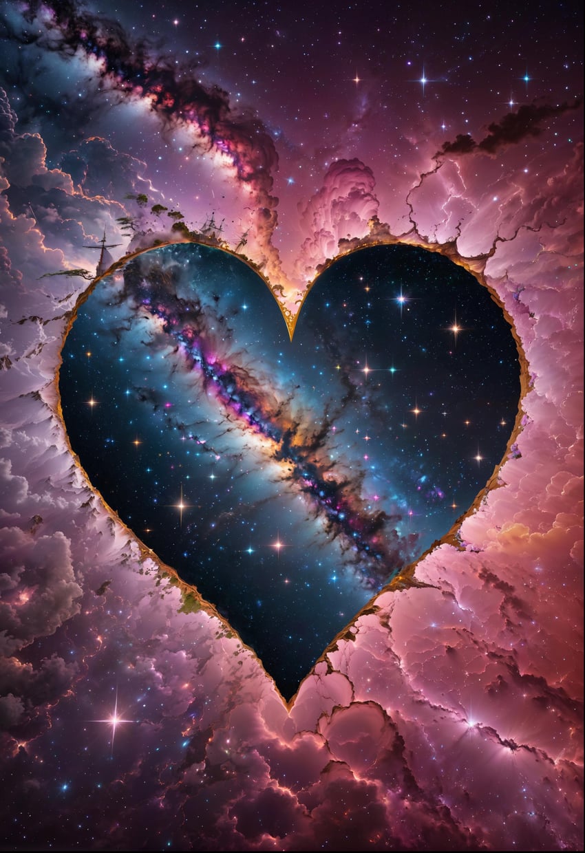 absurdres, blue_sky, cloud, faetasticsdxl, fantasy, galaxy, glowing, gradient_sky