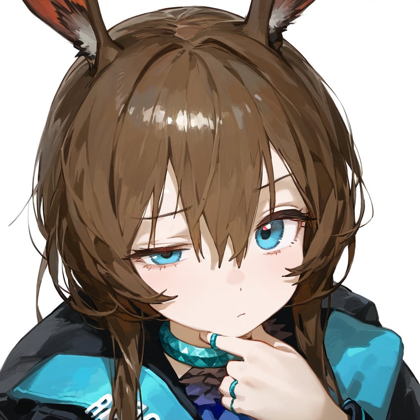 1girl, amiya_(arknights), animal_ear_fluff, animal_ears, arknights, bangs, blue_eyes, brown_hair