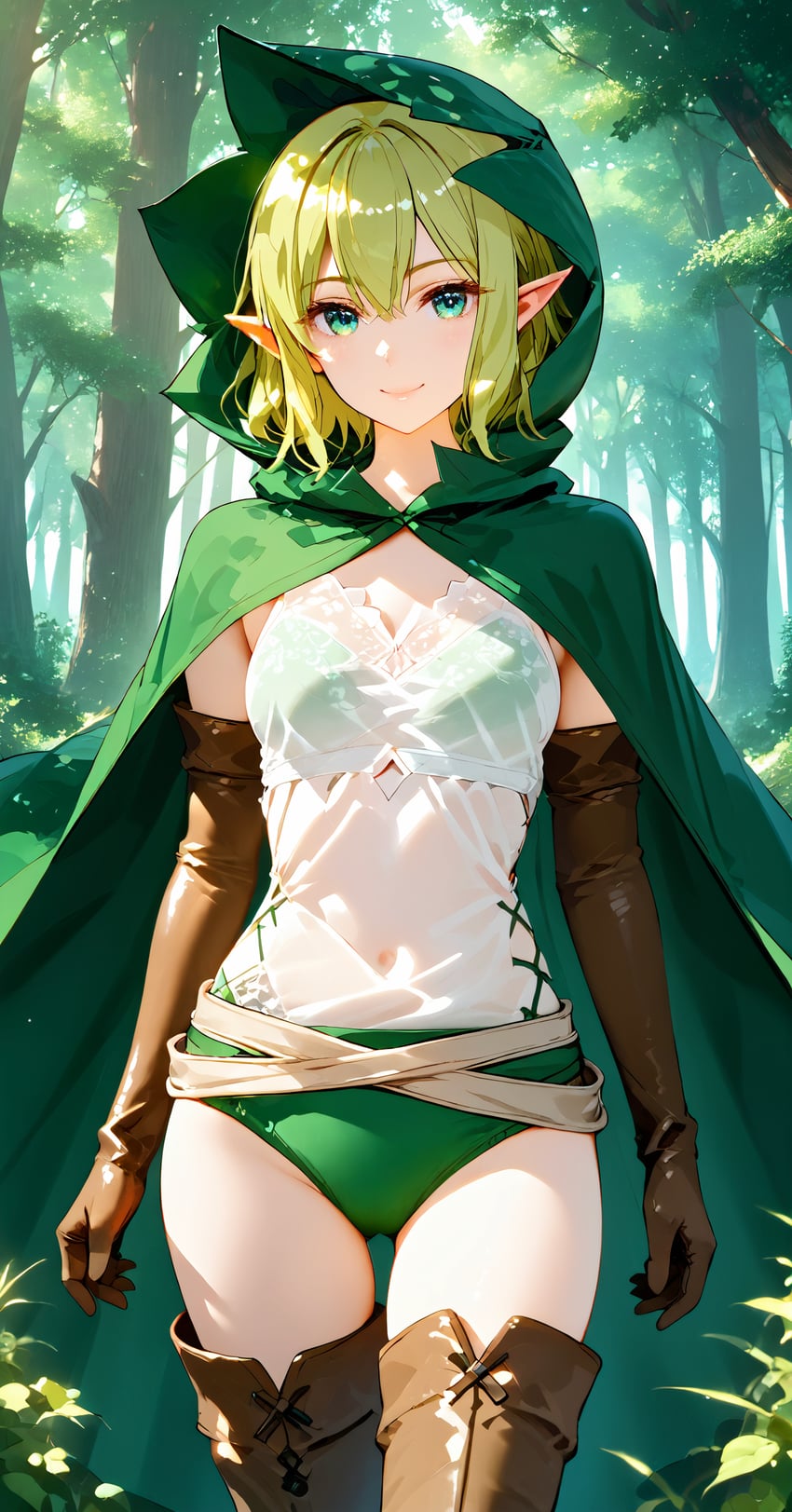 1girl, absurdres, chinese_commentary, cloak, commentary, covered_navel, day, dungeon_ni_deai_wo_motomeru_no_wa_machigatteiru_darou_ka