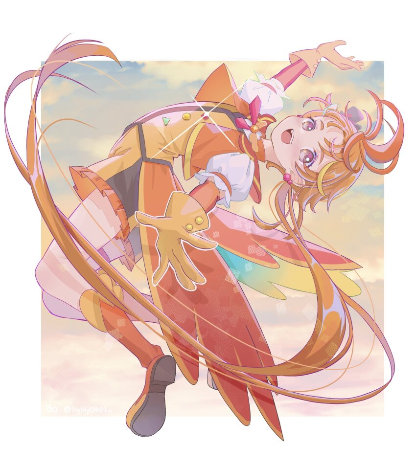 1boy, boots, commentary, cure_wing, earrings, gloves, hat, highres