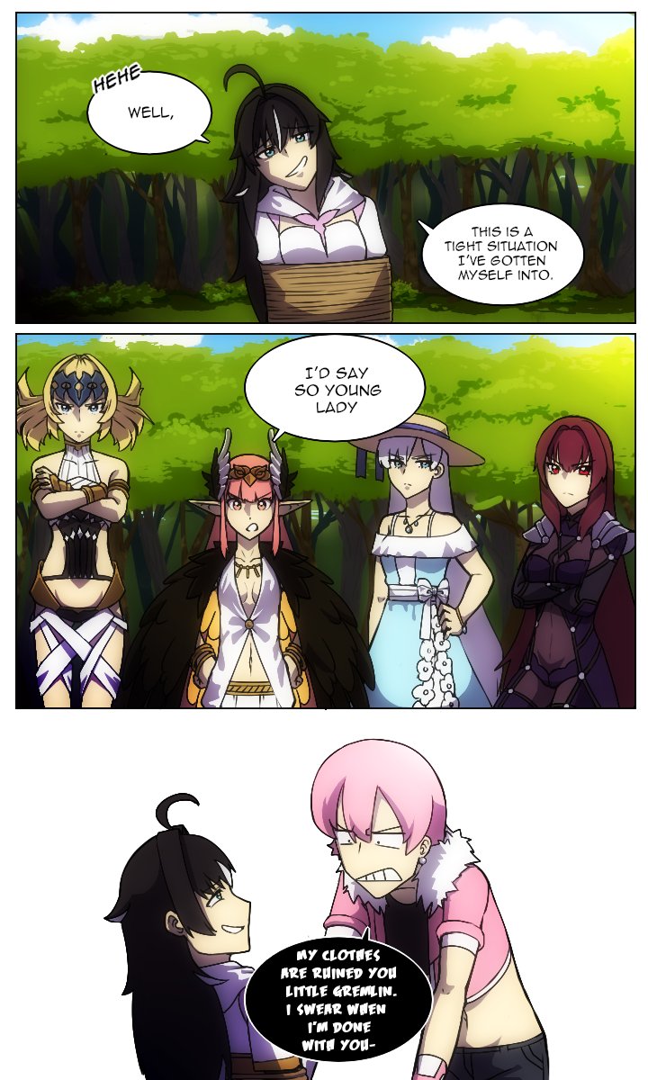 1boy, 6+girls, ahoge, anastasia_(fate), anastasia_(swimsuit_archer)_(first_ascension)_(fate), angry, bare_shoulders, black_hair