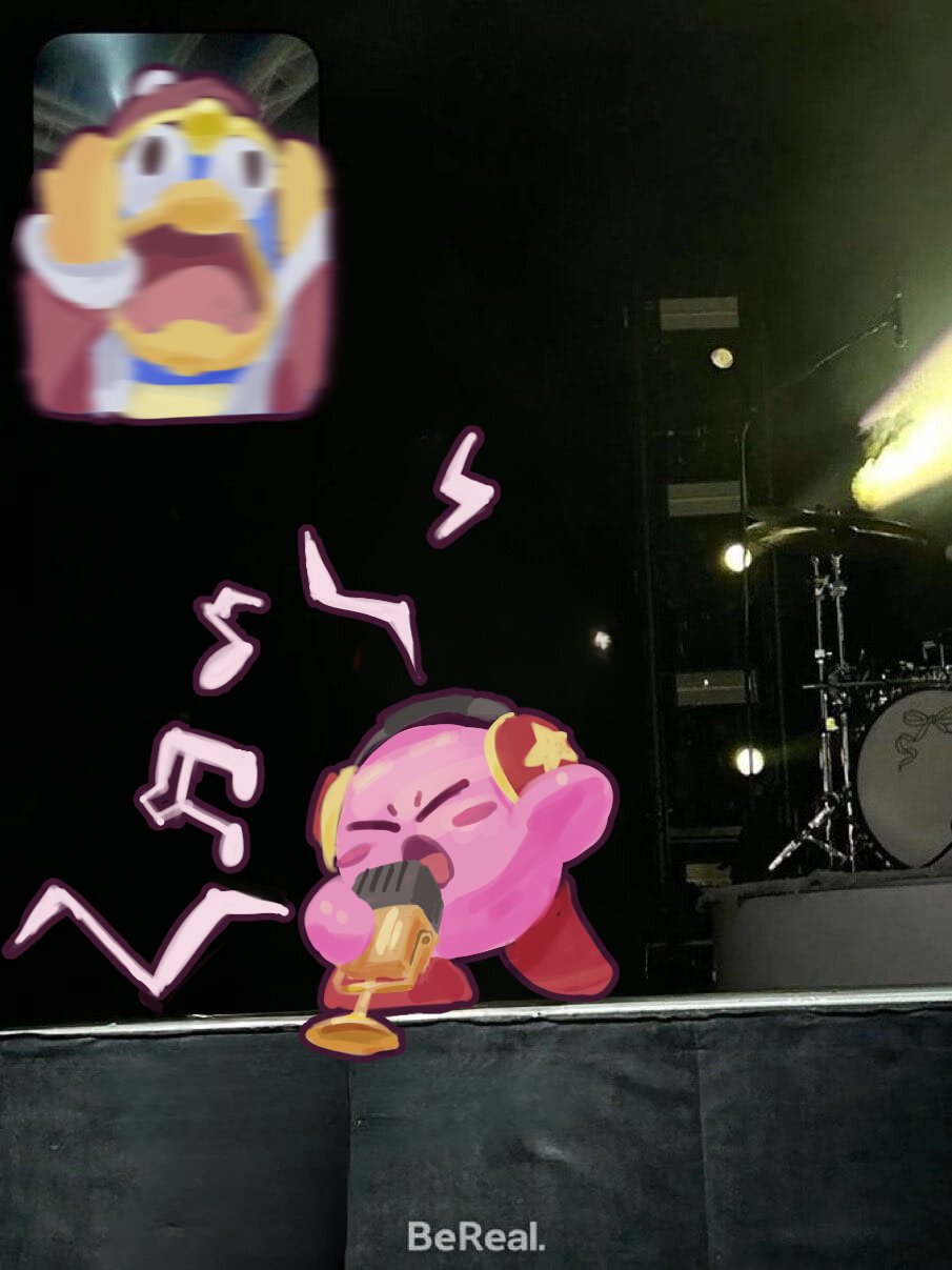 copy_ability, covering_own_ears, fan_screaming_at_madison_beer_(meme), gloves, headphones, highres, holding, holding_microphone