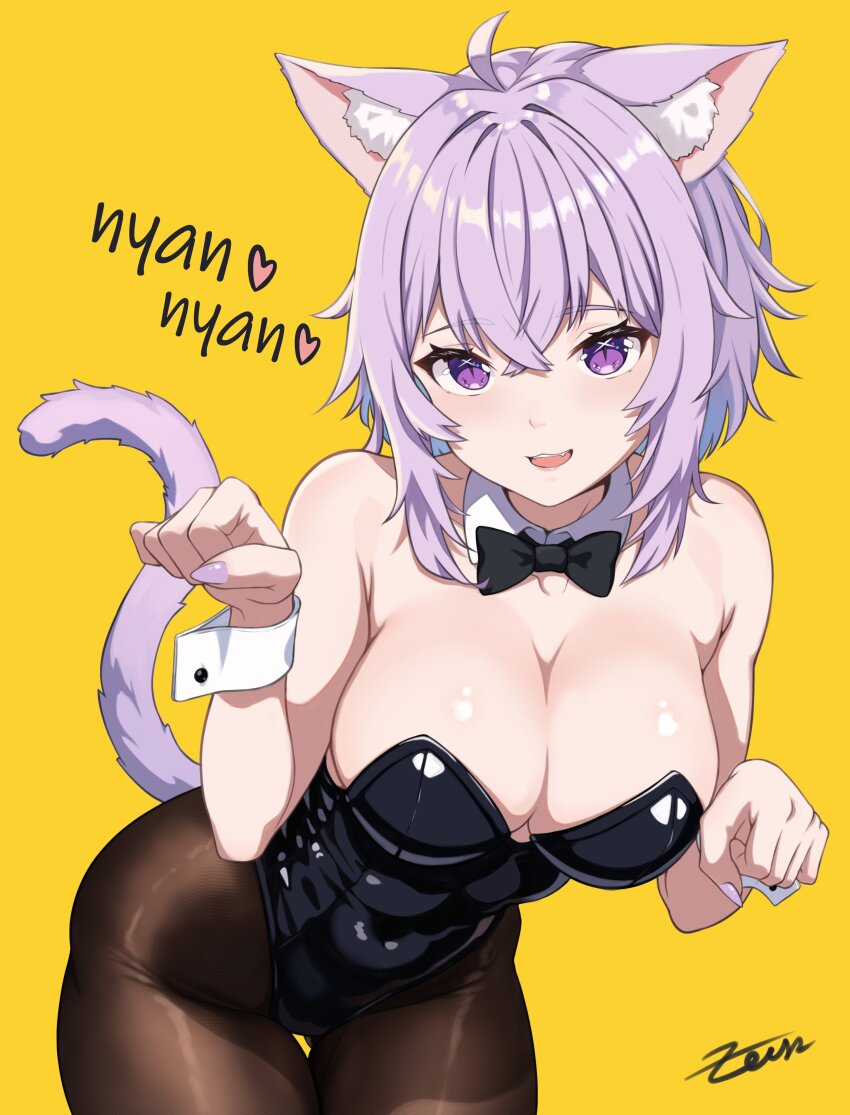 1girl, absurdres, ahoge, alternate_costume, animal_ear_fluff, animal_ears, armpit_crease, bare_shoulders