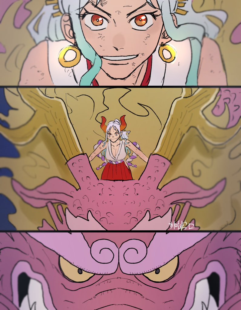 1boy, 1girl, alternate_form, aqua_hair, commentary, dragon, dragon_horns, earrings