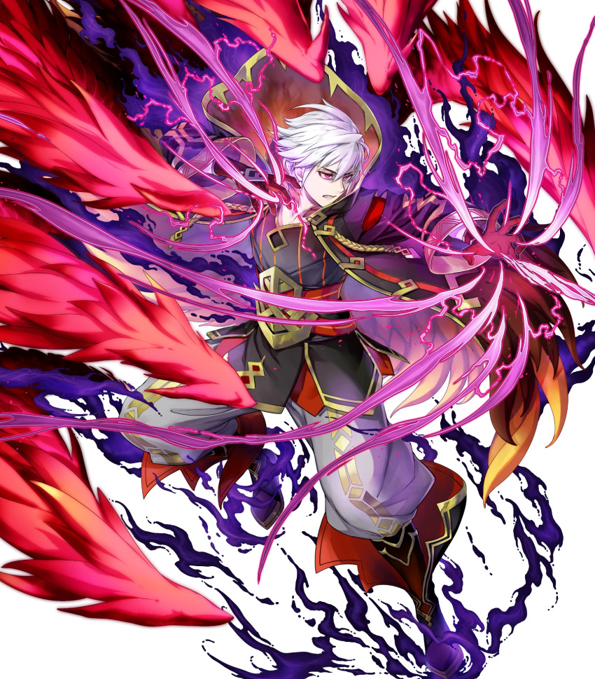 1boy, attack, black_coat, brown_gloves, coat, fire_emblem, fire_emblem_awakening, fire_emblem_heroes