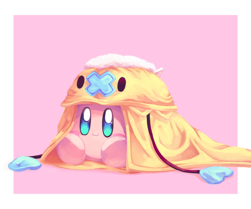 absurdres, alternate_color, blush_stickers, border, colored_skin, cosplay, deleca7755, drifloon