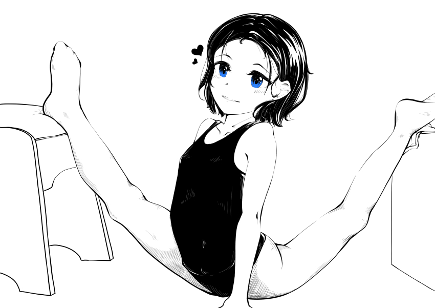 1girl, absurdres, bare_shoulders, blue_eyes, blush, breasts, contortion, contortiong