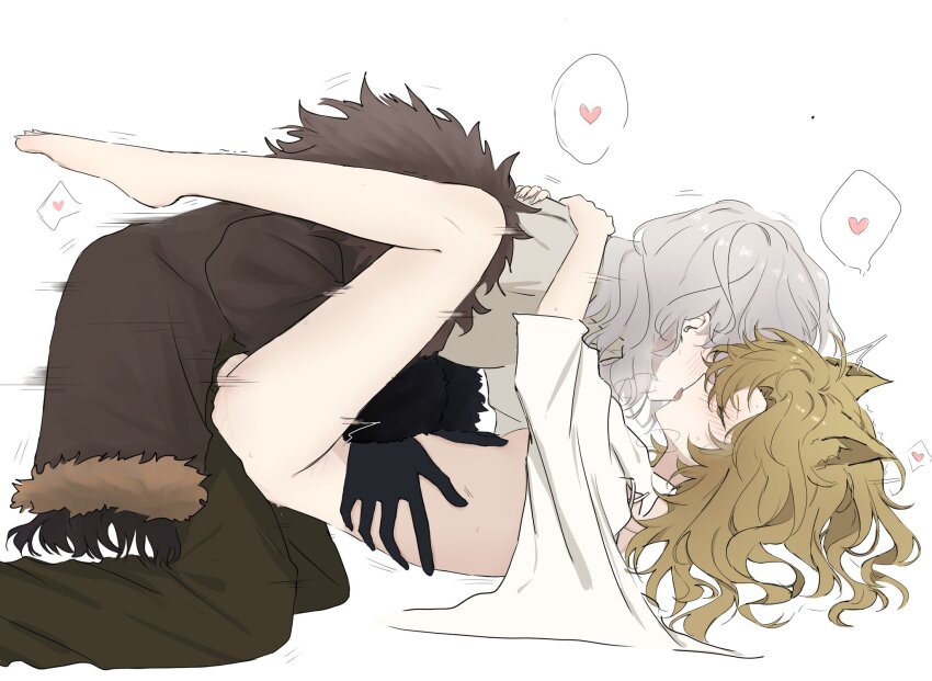 1futa, 1girl, black_gloves, blonde_hair, brown_coat, button_up_skirt, coat, flirting