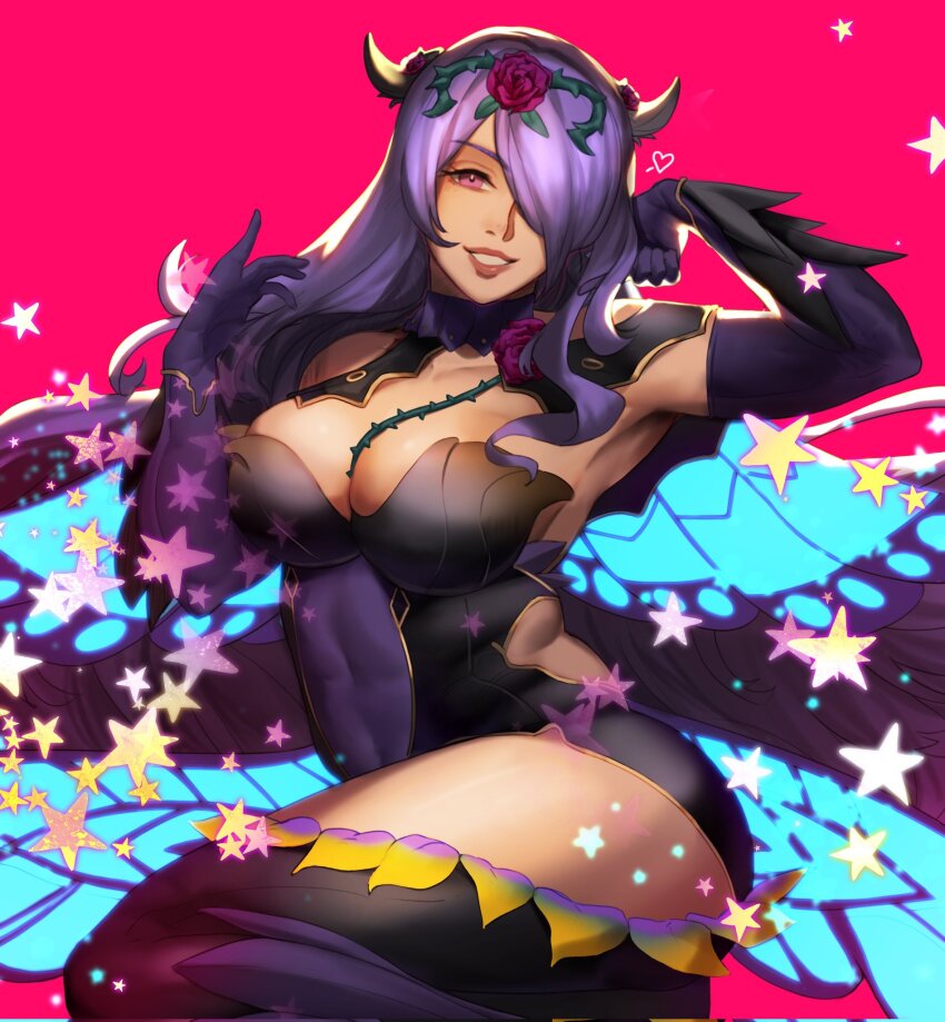 1girl, alex_(cerealex), armor, ass, black_armor, breasts, camilla_(fire_emblem), camilla_(resplendent)_(fire_emblem)