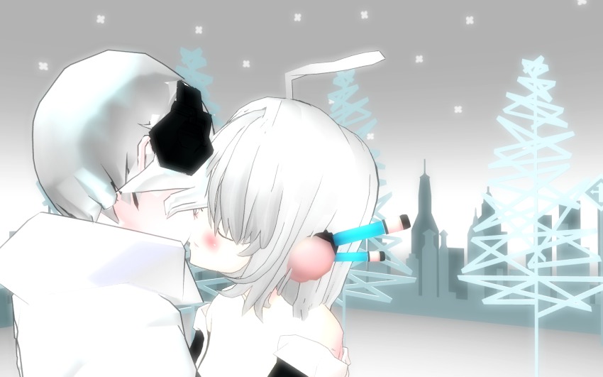 2boys, donka_fjord, kiss, male_focus, multiple_boys, overseas_utau, utatane_piko, utau, vocaloid, yaoi