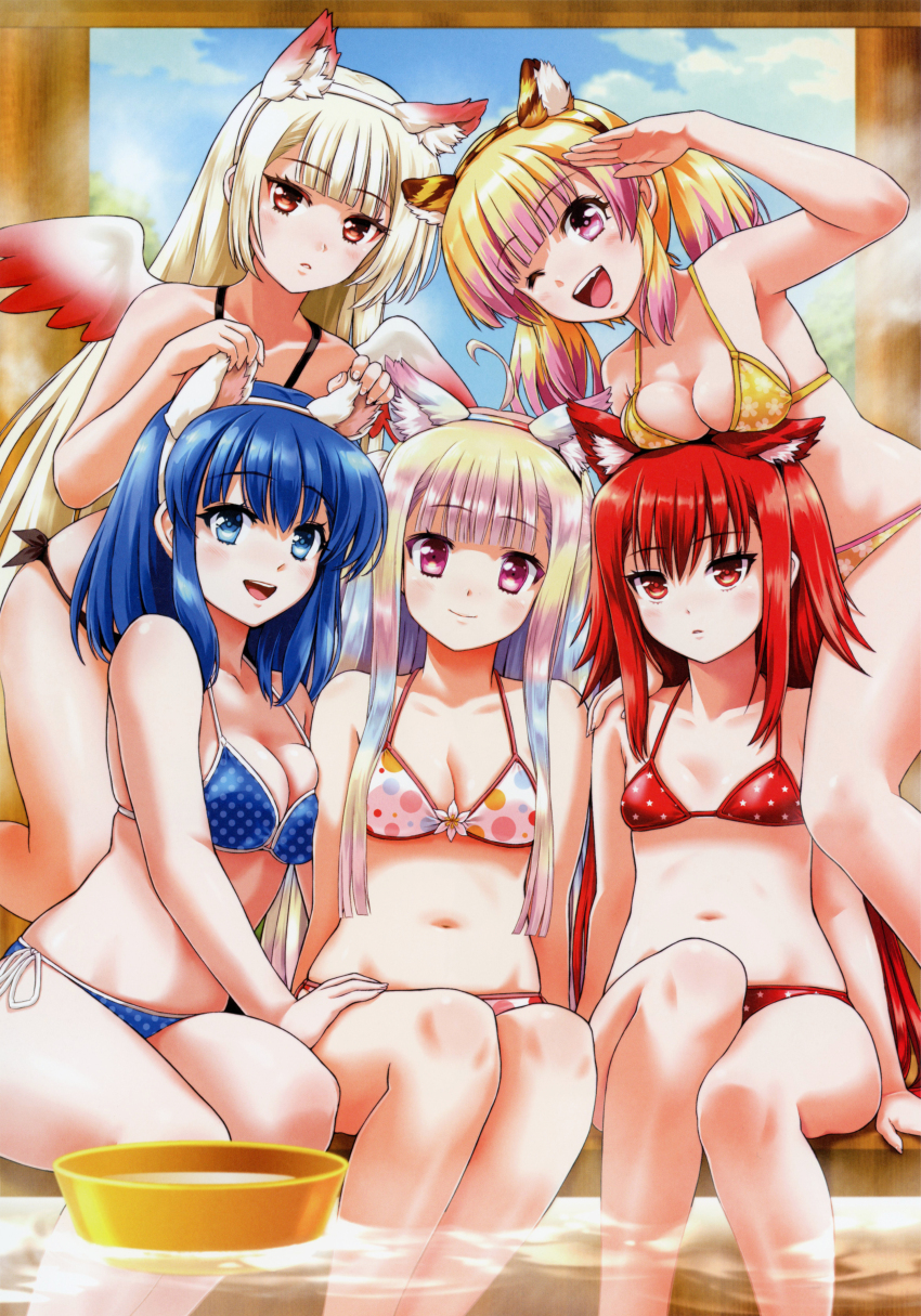 5girls, absurdres, aka_no_ripika, animal_ears, ao_no_rupika, beatmania_iidx, beatmania_iidx_20_tricoro, beatmania_iidx_22_pendual