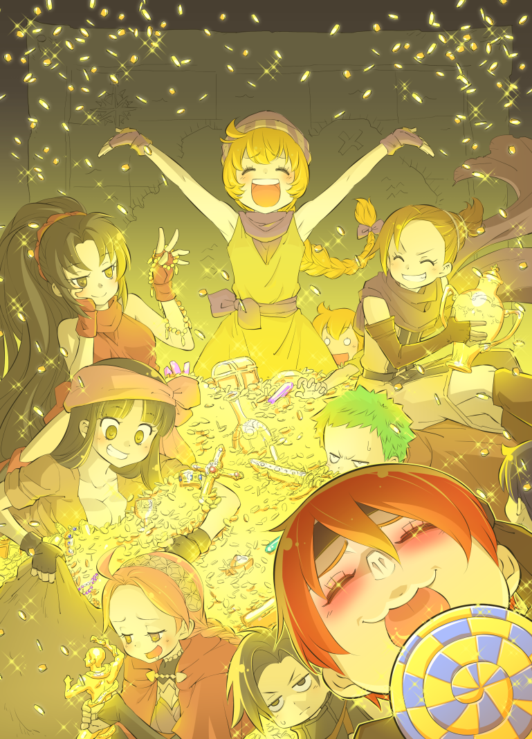 ahoge, black_headband, bow, breasts, brown_eyes, brown_hair, candy, cath_(fire_emblem)