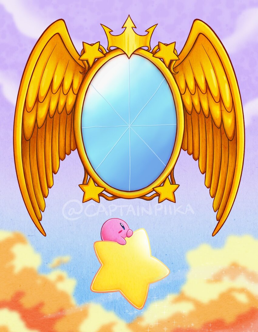 blush_stickers, captainpiika, dimension_mirror, highres, kirby, kirby_(series), kirby_&amp;_the_amazing_mirror, looking_up