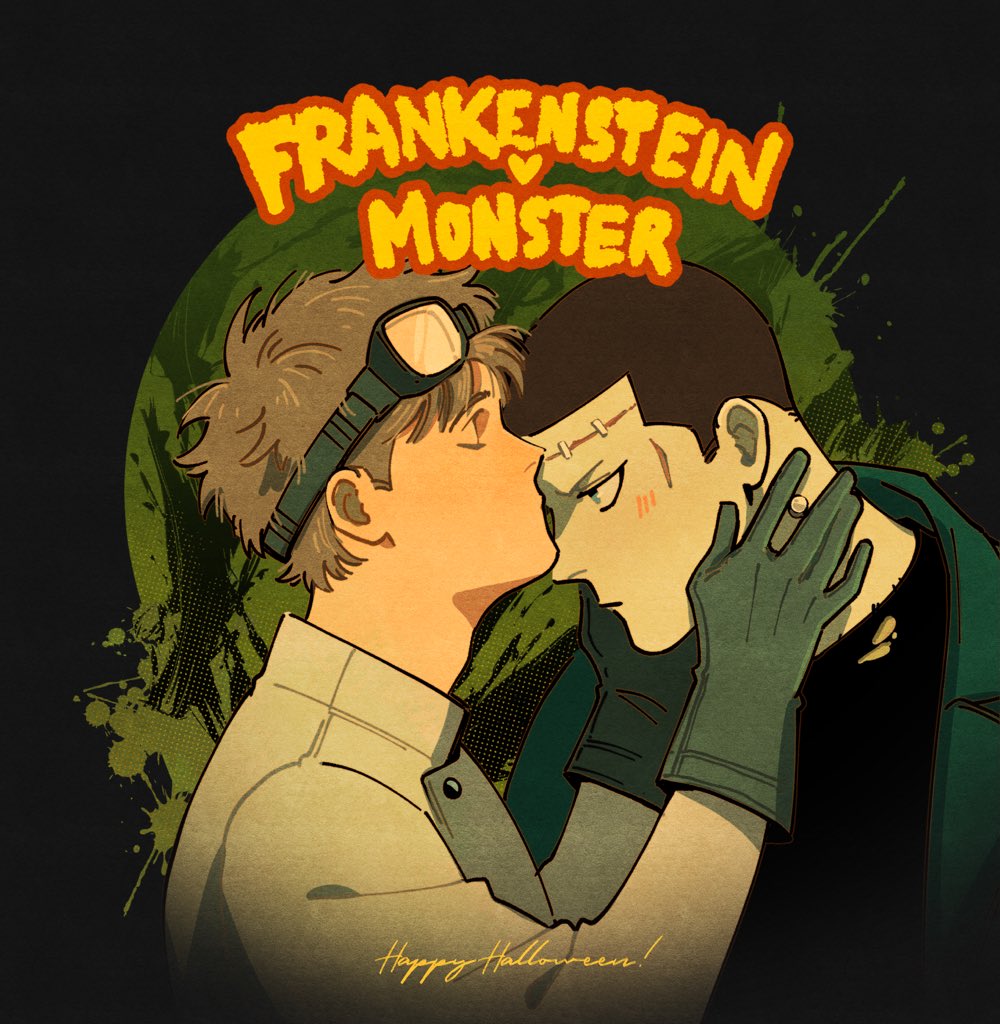 2boys, adam_parrish, bishounen, black_hair, blonde_hair, blue_eyes, blush, buzz_cut