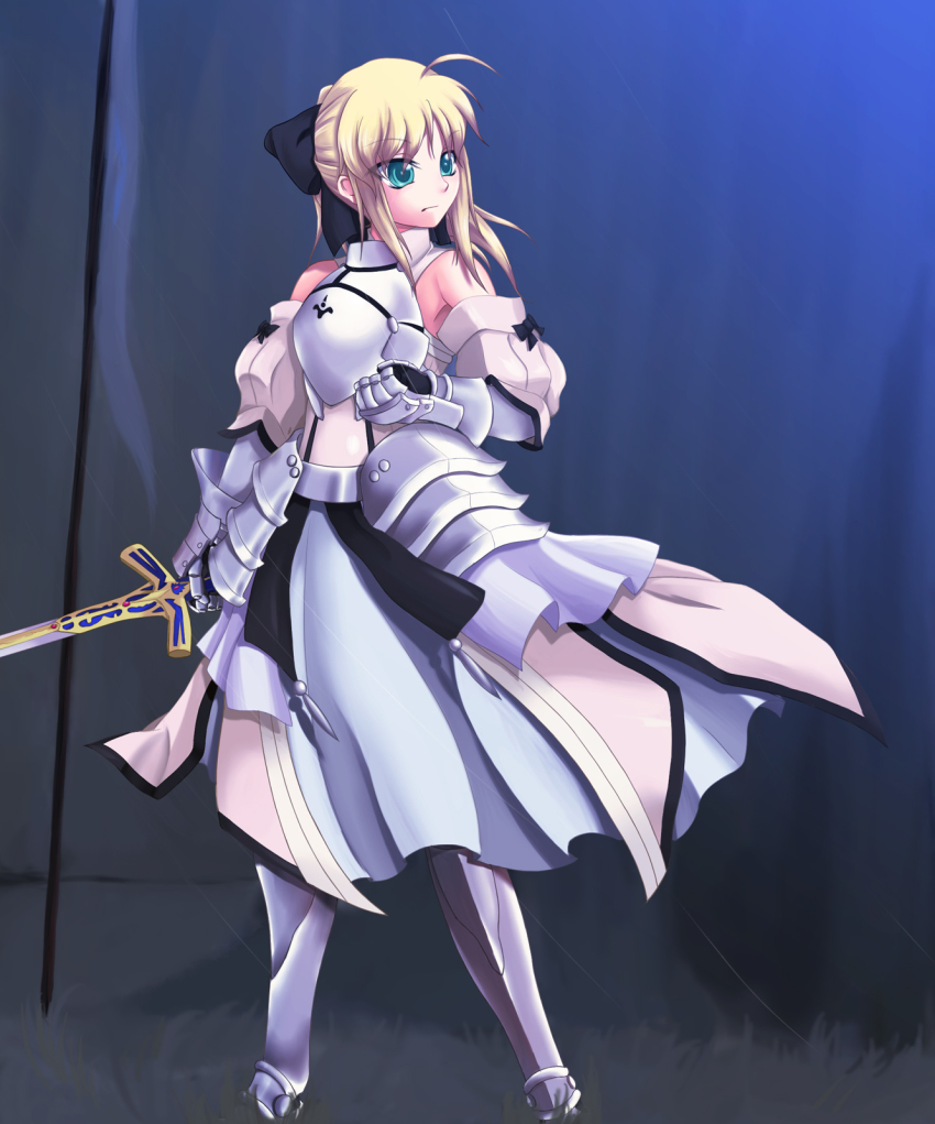 1girl, ahoge, armor, armored_dress, artoria_pendragon_(fate), bad_id, bad_pixiv_id, blonde_hair