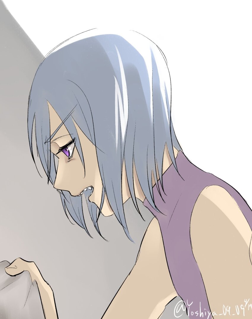 clutching_blanket, exhausted, eyebags, highres, hoozuki_suigetsu, male_focus, naruto_(series), naruto_shippuuden