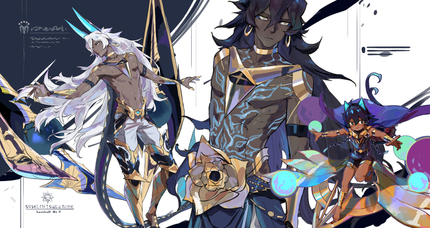 1boy, absurdres, aged_down, ahoge, alternate_costume, arjuna_(fate), arjuna_alter_(fate), arjuna_alter_(first_ascension)_(fate)