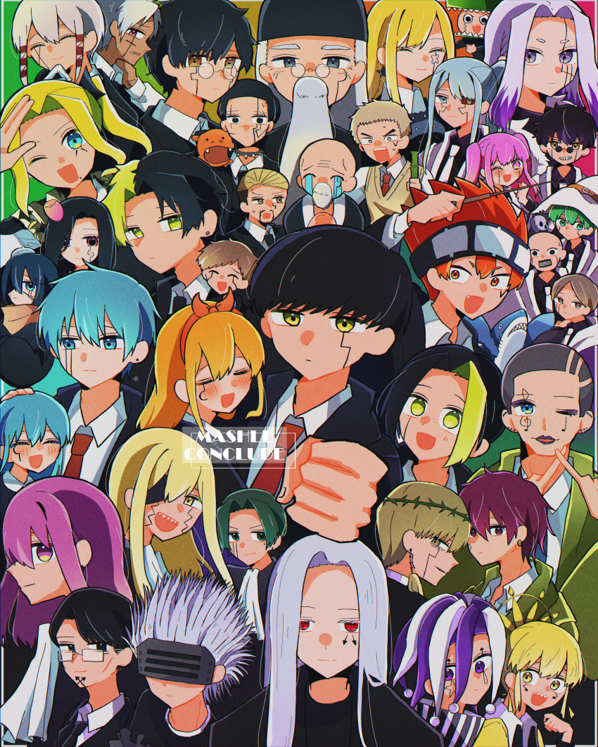 5girls, 6+boys, abel_walker, absurdres, abyss_razor, anna_crown, anser_shinri, black_hair