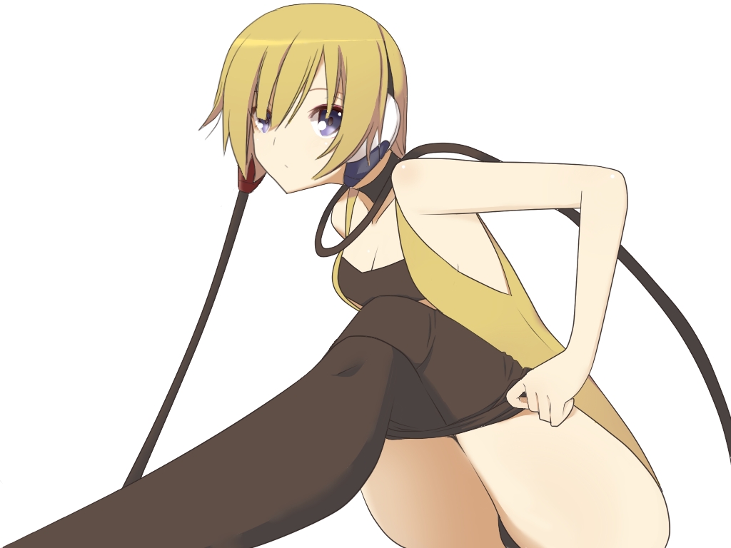 10s, 1girl, bad_id, bad_pixiv_id, blonde_hair, borupikka, clothes_pull, dressing