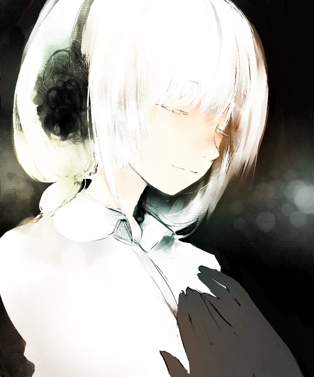 1girl, bad_id, bad_pixiv_id, braid, closed_eyes, earmuffs, female_focus, highres