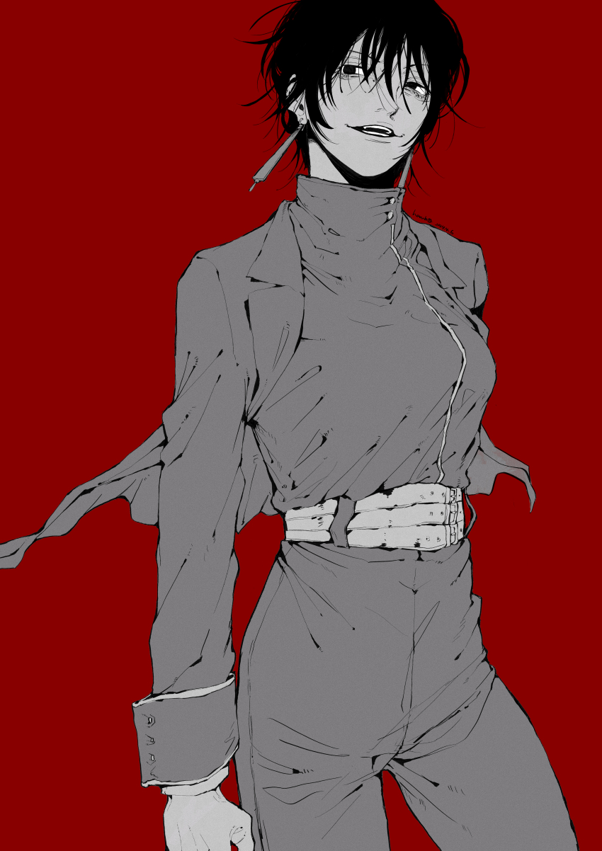 1girl, absurdres, earrings, gloves, hair_between_eyes, haruho_drst, highres, jewelry