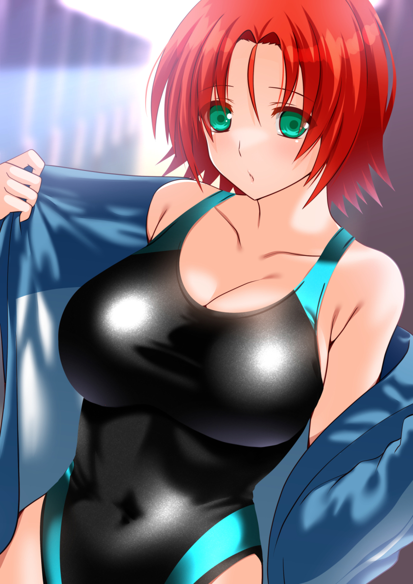 1girl, boudica_(fate), breasts, cleavage, engo_(aquawatery), fate/grand_order, fate_(series), green_eyes
