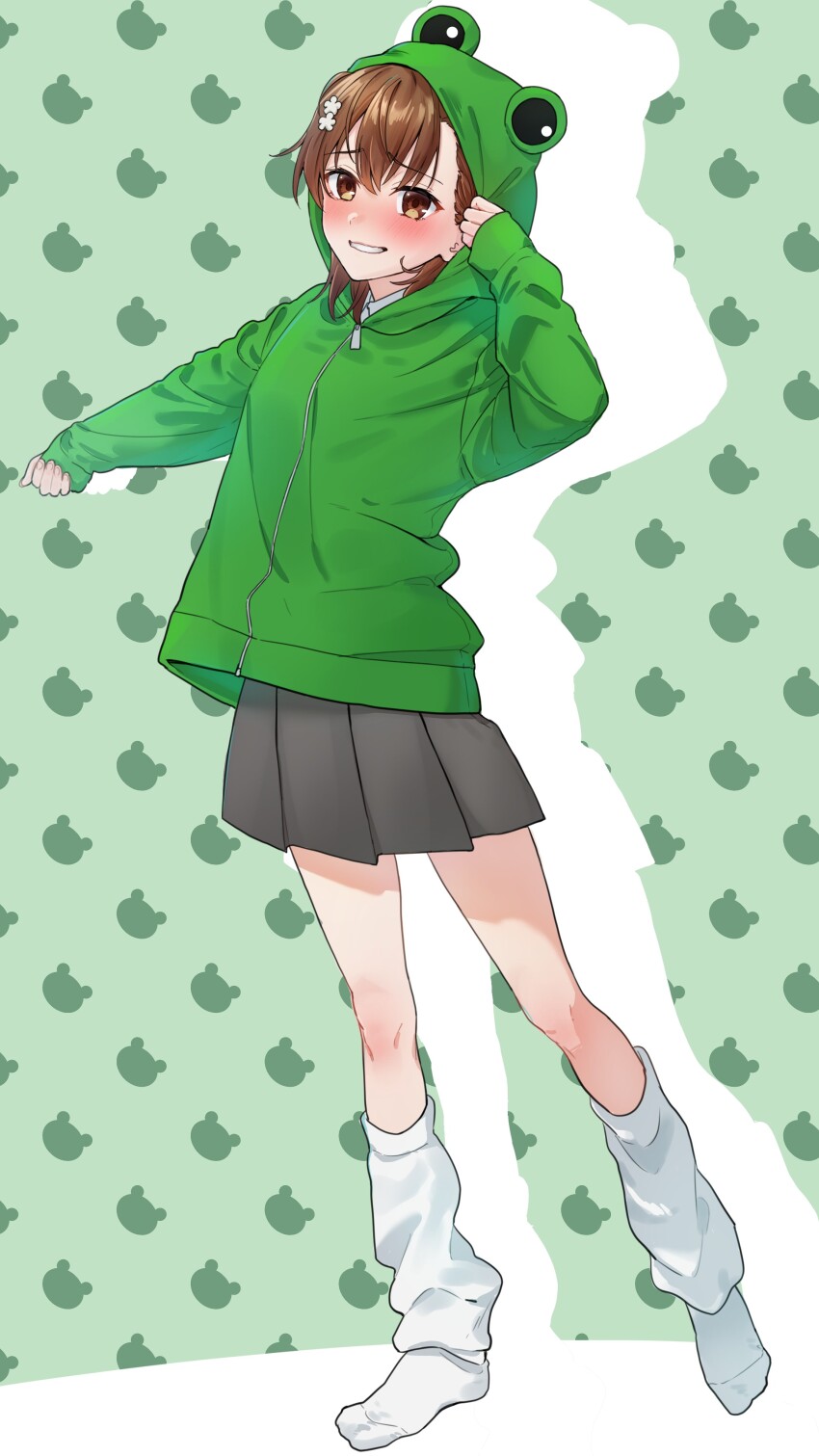 1girl, 2024, 20s, absurdres, aic_oekaki, alternate_costume, animal_hood, blush