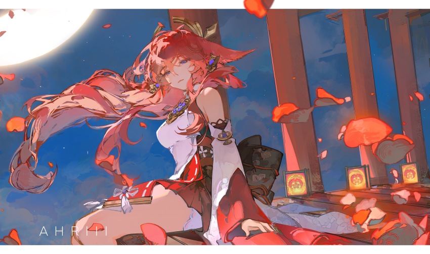 1girl, absurdres, ahriii, animal_ears, artist_name, border, chinese_clothes, closed_mouth