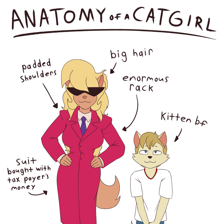 1boy, 1girl, age_difference, anatomy_of_a_gamer_(meme), animal_ears, artist_request, callie_briggs, callmewritefag_(artist)