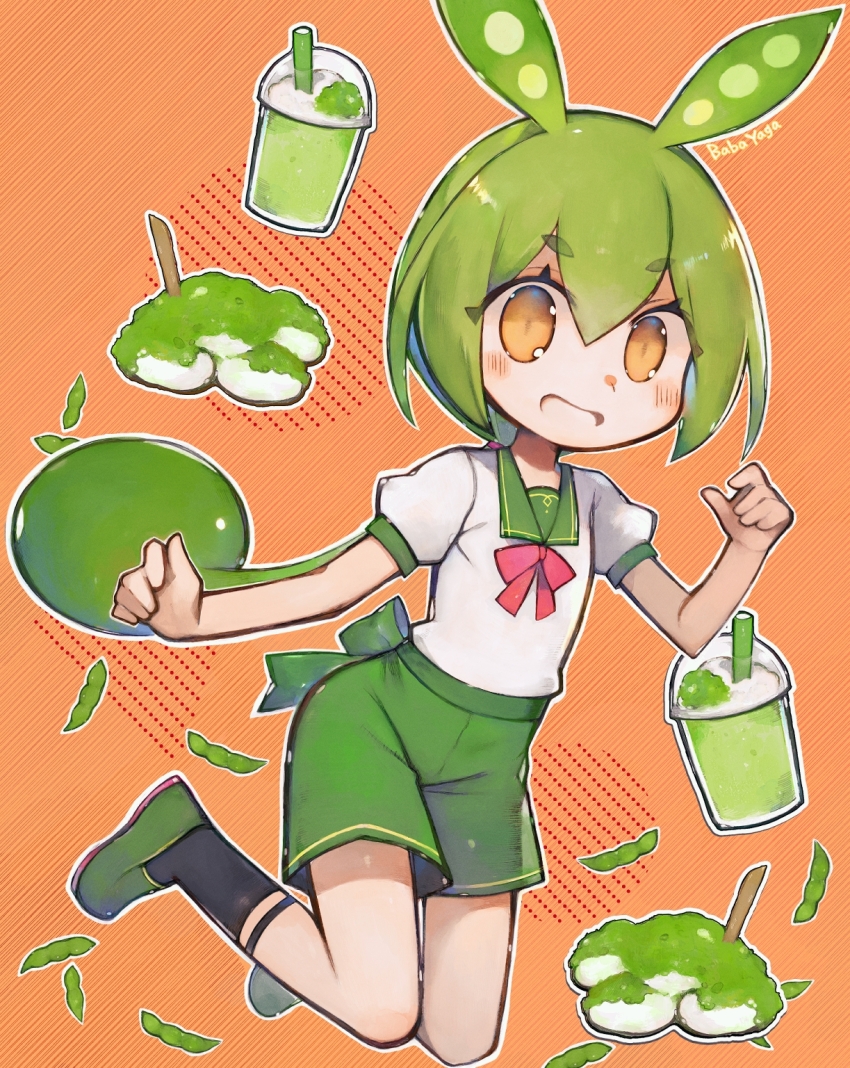 1girl, artist_name, babayaga_13lood, bad_id, bad_pixiv_id, black_socks, blush, commentary_request