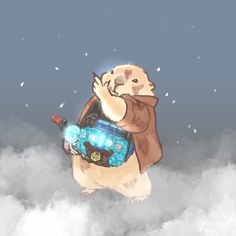 animal_focus, black_shirt, body_fur, brown_coat, brown_fur, coat, cosplay, fog